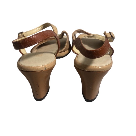 Vintage Red Cross leather platform heel sandals. Sz 7.5M - Picture 3 of 4